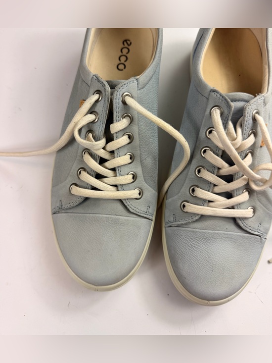 Ecco Other - Ecco Light Blue Leather Lace-Up Sneakers